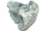 Crystal Filled Celestine (Celestite) Heart - Madagascar #300101-3